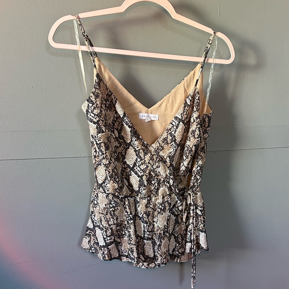 Socialite Snake Print Camisole Top